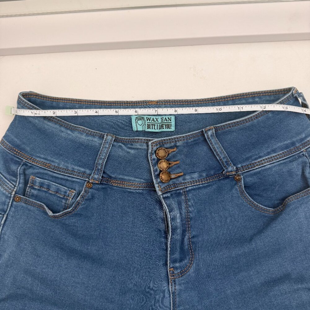 Wax Jean Medium Wash Skinny Jeans | Butt, I Love You! | Size 13 - Picture 5 of 9